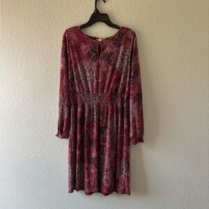 Elegant Floral Burgundy Dress by SJS